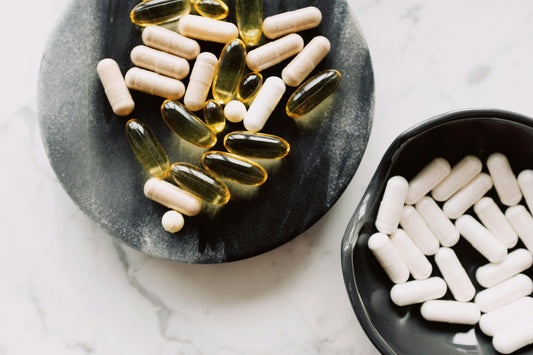 vitamin d2 and vitamin d3 supplements in bowl